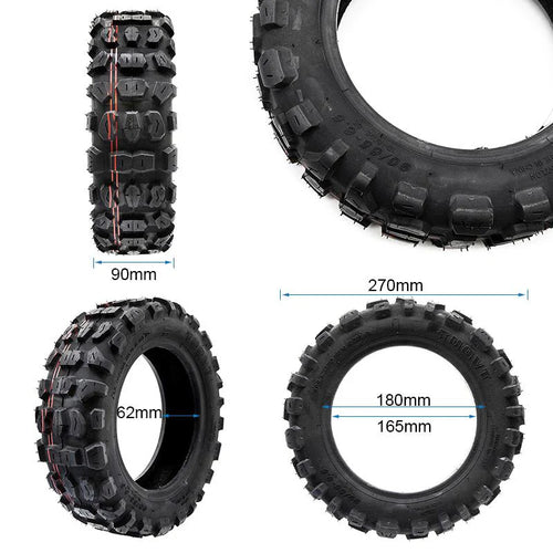 90/65-6,5 (11x3,5-6,5) Elektromos Roller Külső Gumi - Terepmintás (Off-Road), Belső Nélküli (Tubeless)