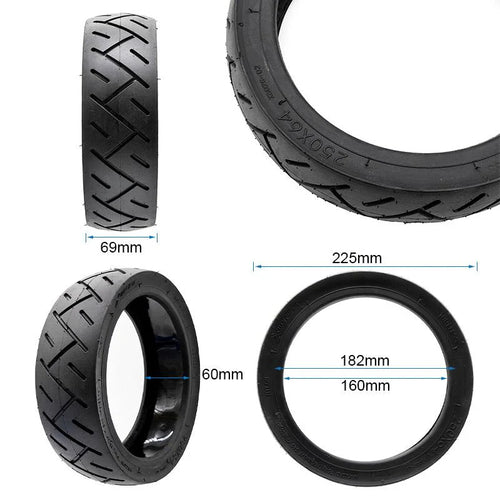 250x64-6,5 Elektromos Roller Külső Gumi Defekttűrő Géllel - Utcai, Belső Nélküli (Tubeless)