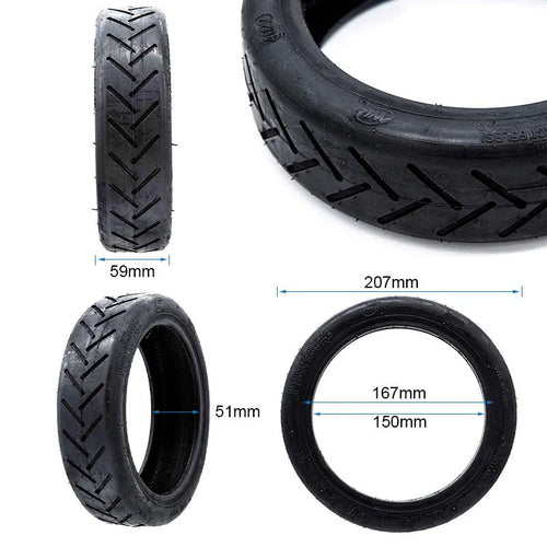 8,5x2-6,1 Elektromos Roller Külső Gumi - Utcai, Belső Nélküli (Tubeless)