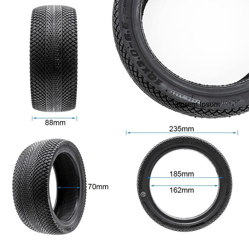 10x3-6,5 Elektromos Roller Külső Gumi - Belső Nélküli (Tubeless)