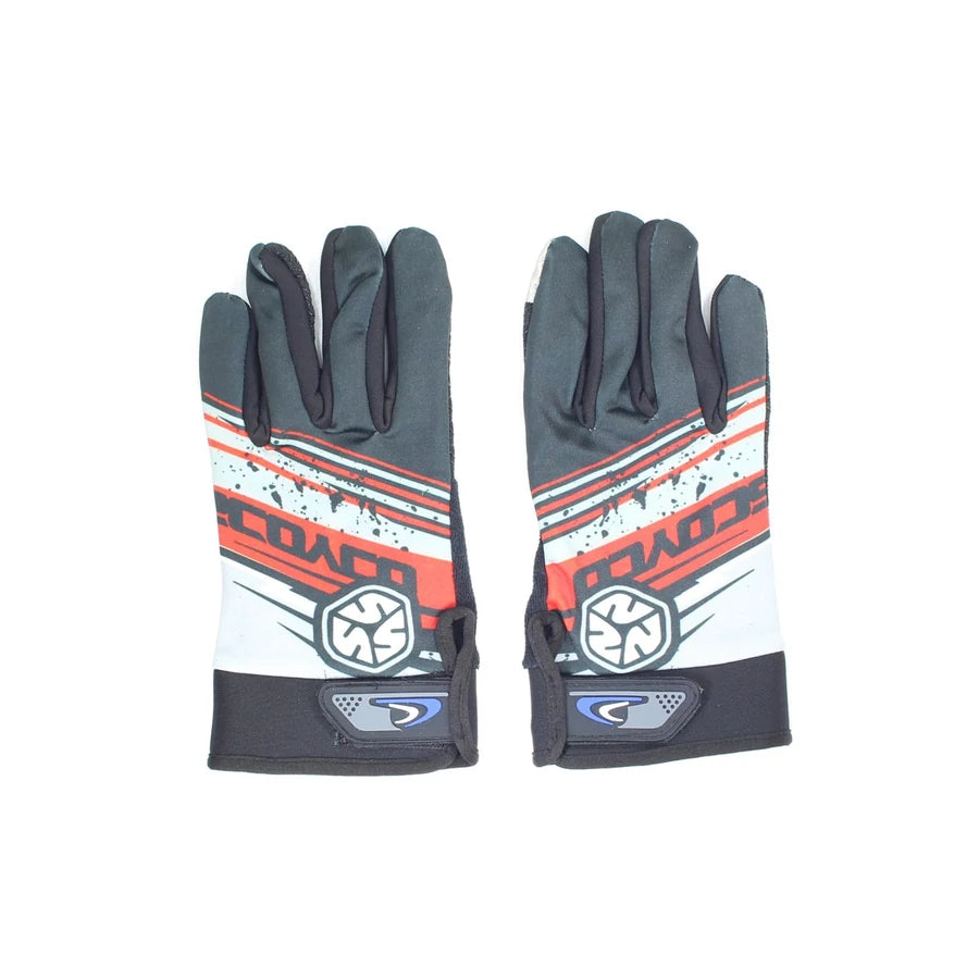 Textil Motoros Kesztyű (fehér-piros)