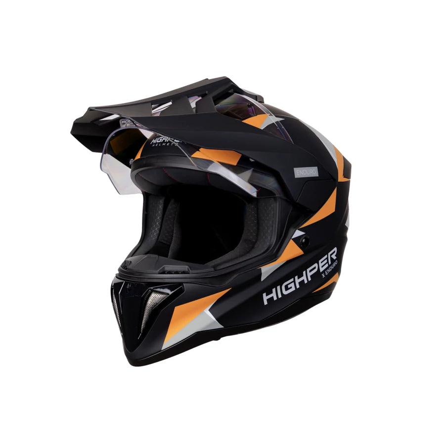 Highper X Cross Bukósisak Elektromos Rollerhez - Fekete-Naracssárga