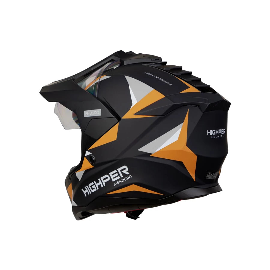 Highper X Cross Bukósisak Elektromos Rollerhez - Fekete-Naracssárga