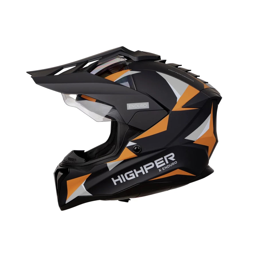Highper X Cross Bukósisak Elektromos Rollerhez - Fekete-Naracssárga