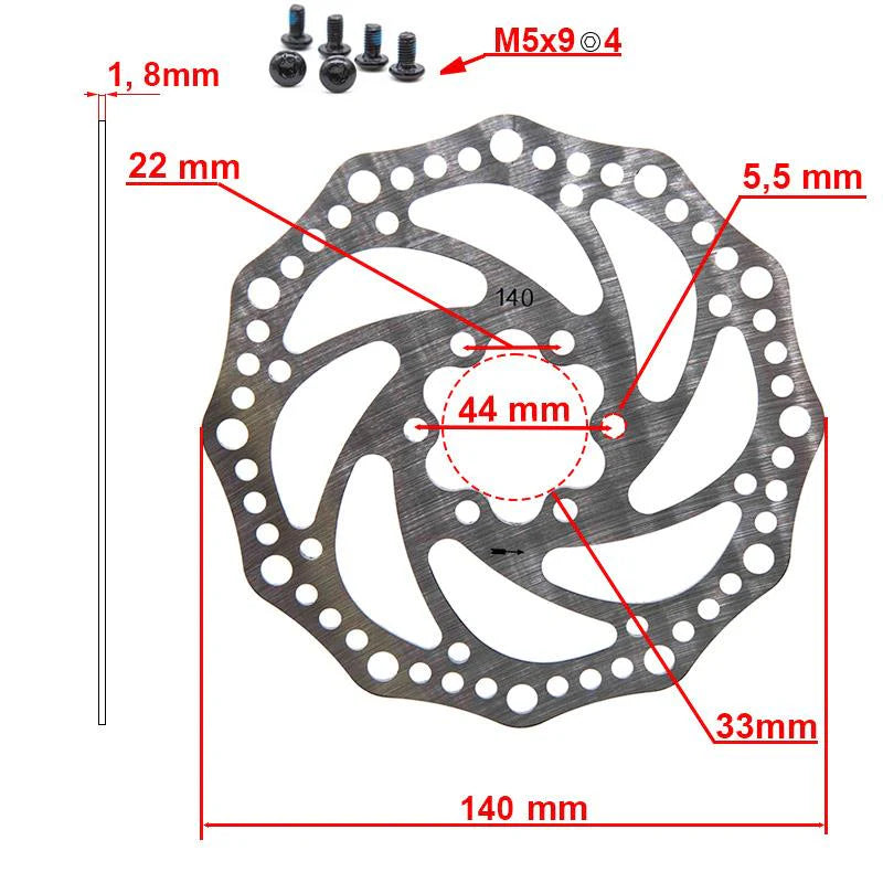 Féktárcsa (140 mm, Type A)
