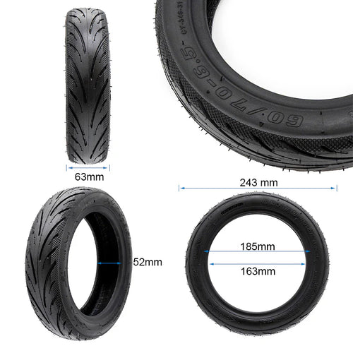 60/70-6,5 Elektromos Roller Külső Gumi - Utcai, Belső Nélküli (Tubeless)