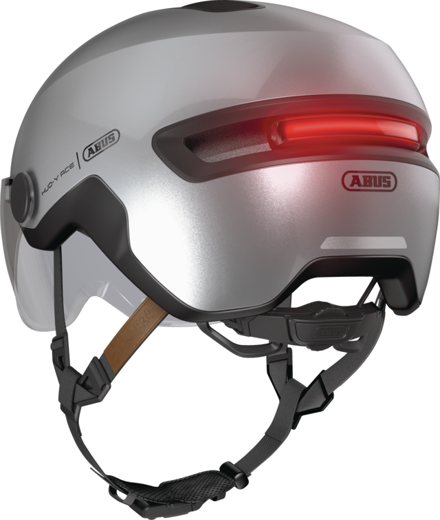 ABUS HUD-Y Bukósisak Elektromos Rollerhez - Gleam Silver