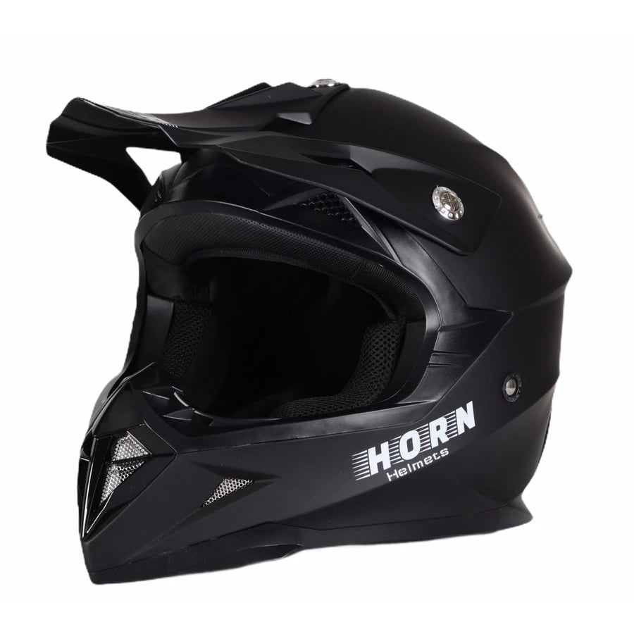 Horn H915 ATV Cross Bukósisak Elektromos Rollerhez - Matt Fekete