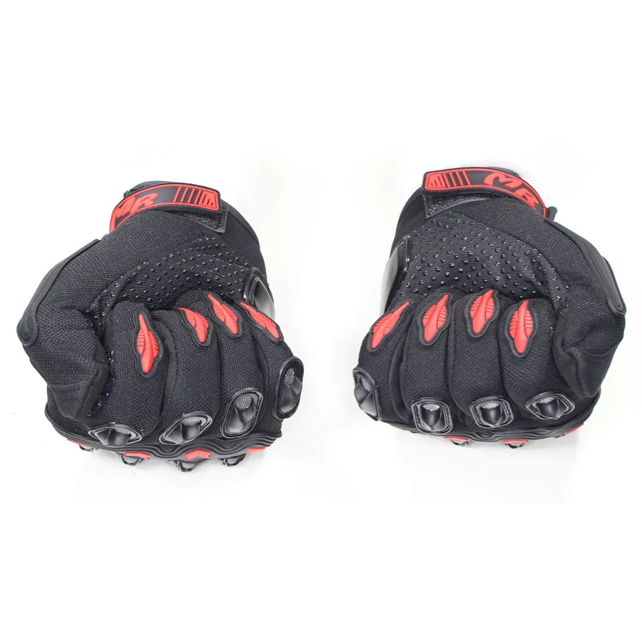 Protektoros Motoros Kesztyű (fekete-piros)