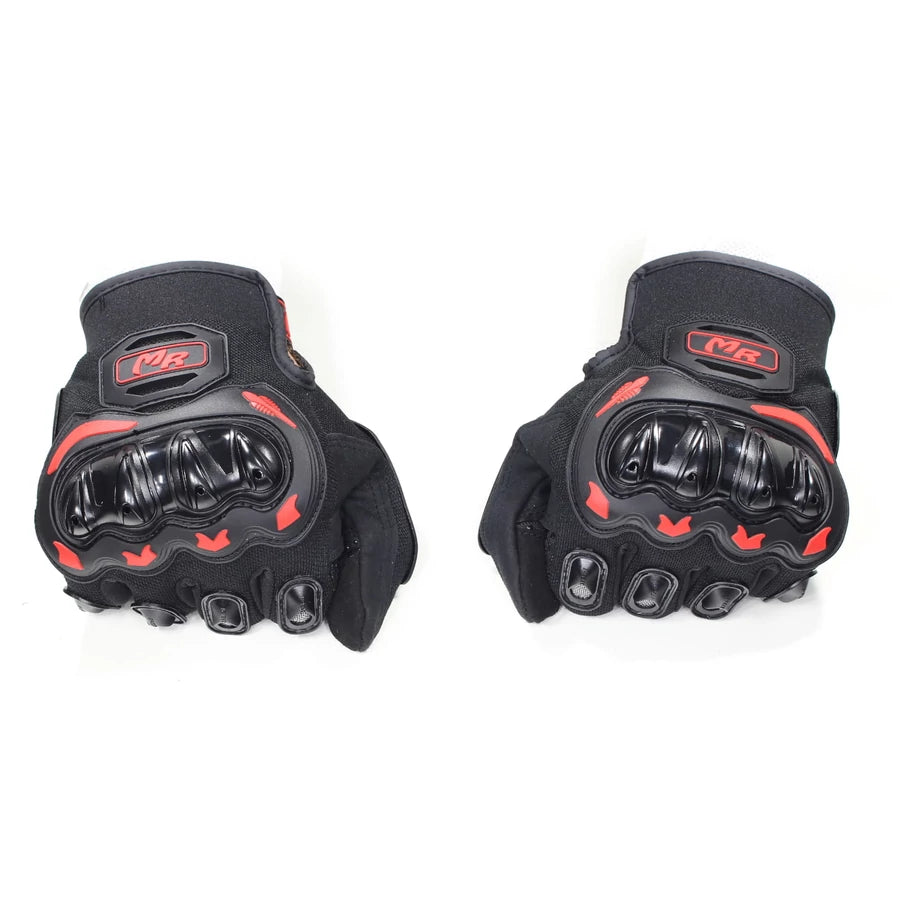 Protektoros Motoros Kesztyű (fekete-piros)
