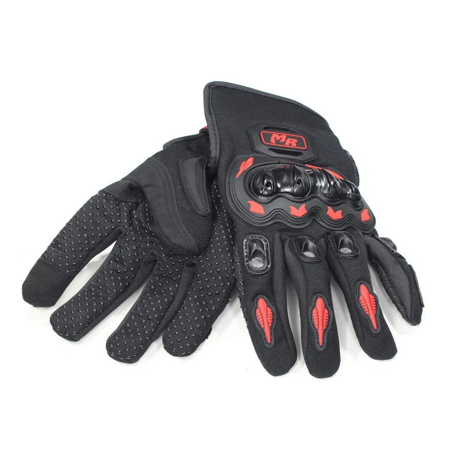 Protektoros Motoros Kesztyű (fekete-piros)