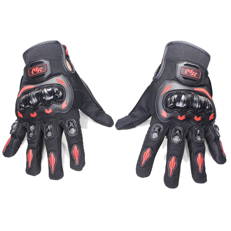 Protektoros Motoros Kesztyű (fekete-piros)