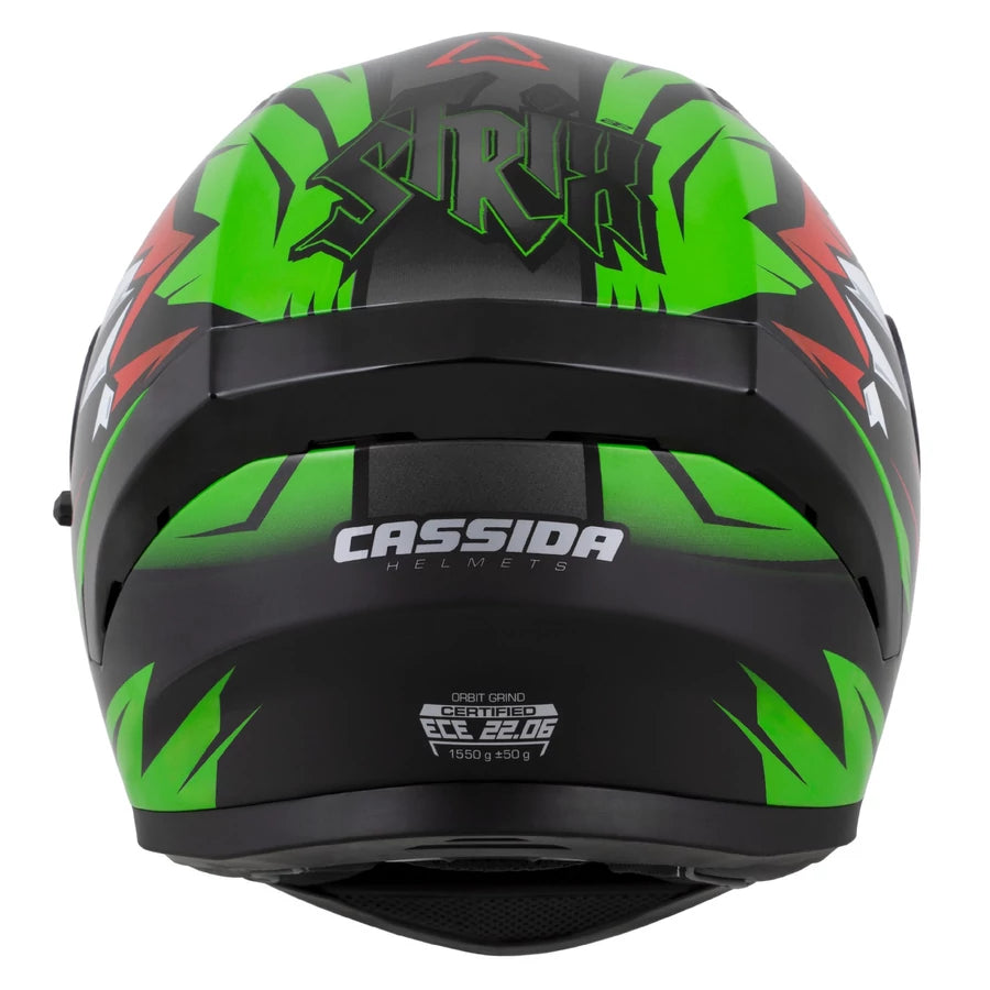 Cassida Orbit StriX Zárt Bukósisak Elektromos Rollerhez Fekete-Szürke-Piros-Zöld