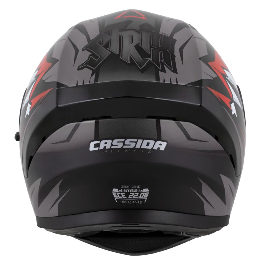 Cassida Orbit StriX Zárt Bukósisak Elektromos Rollerhez Fekete-Szürke-Piros