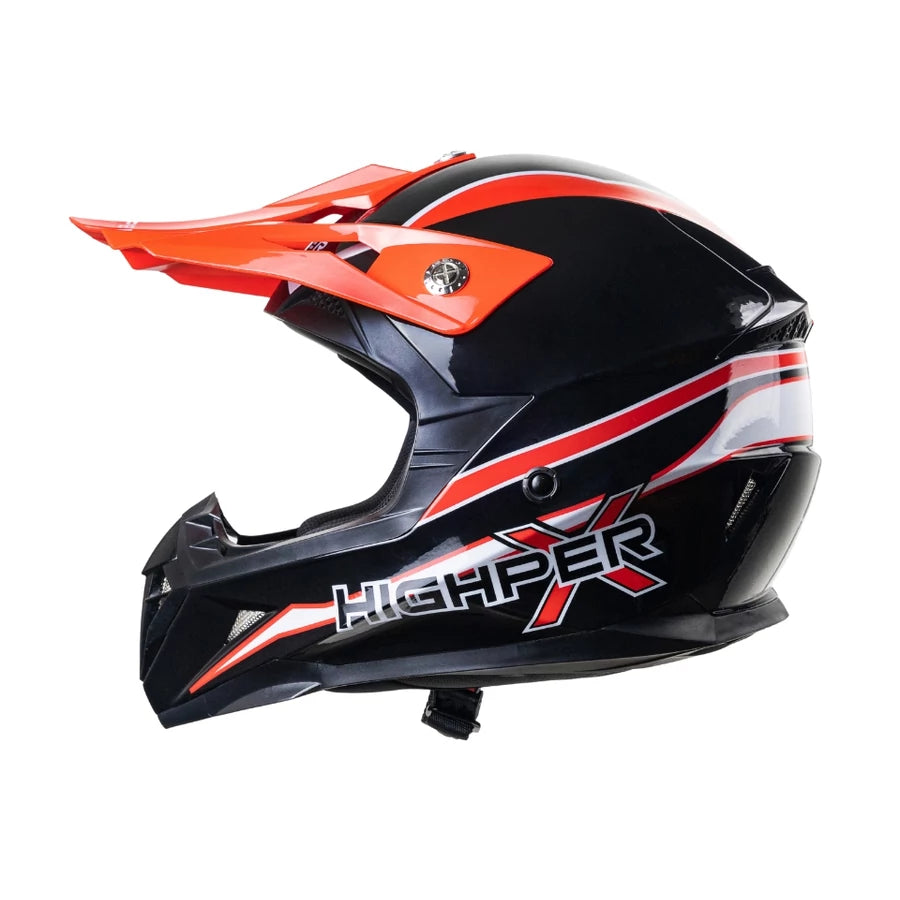 Highper X Cross Bukósisak Elektromos Rollerhez - Fekete-Piros