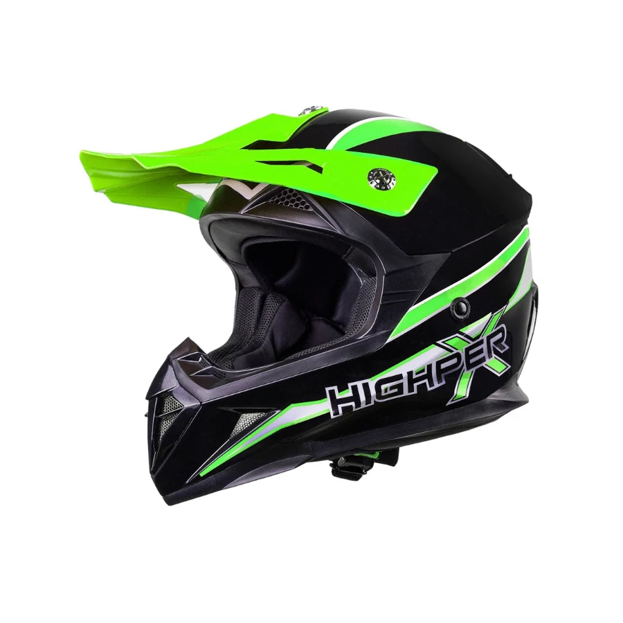 Highper X Cross Bukósisak Elektromos Rollerhez - Fekete-Zöld