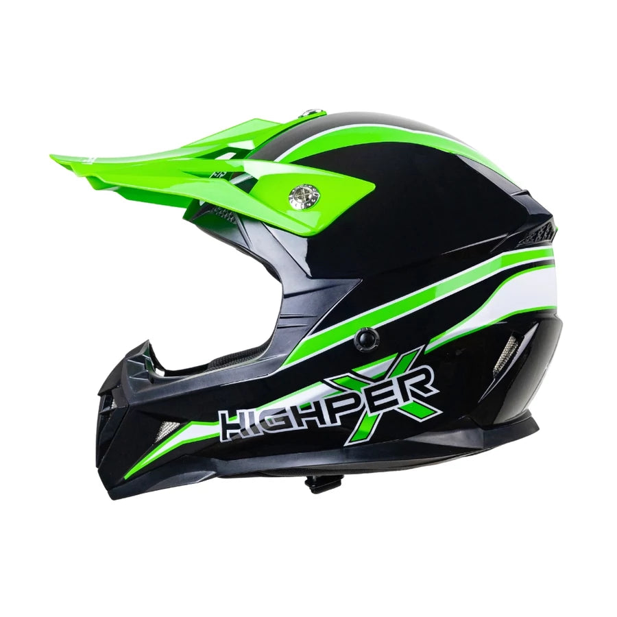 Highper X Cross Bukósisak Elektromos Rollerhez - Fekete-Zöld