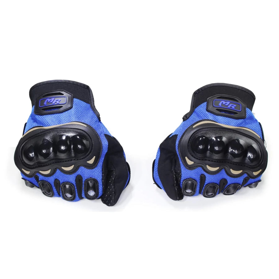 Protektoros Motoros Kesztyű (kék-fekete)