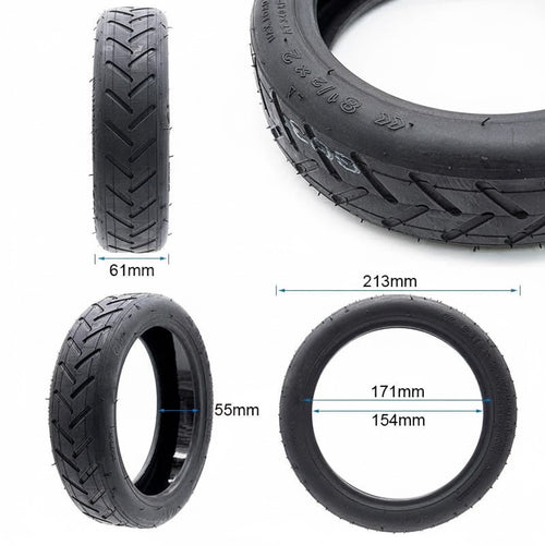 8,5x2-6,1 Elektromos Roller Külső Gumi Defekttűrő Géllel - Utcai, Belső Nélküli (tubeless)